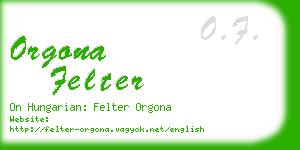 orgona felter business card